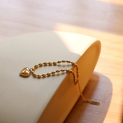 Gold Plated Heart Bracelet