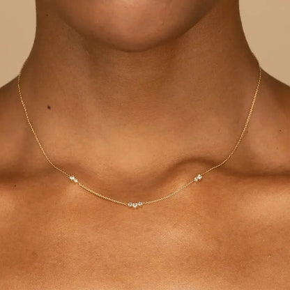 Triple Zircon Necklace