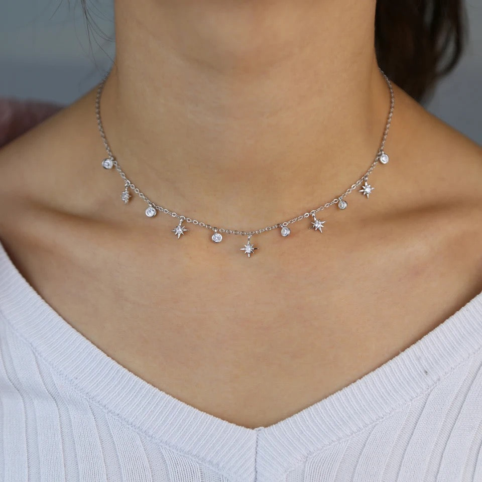 Star Charm Choker Necklace