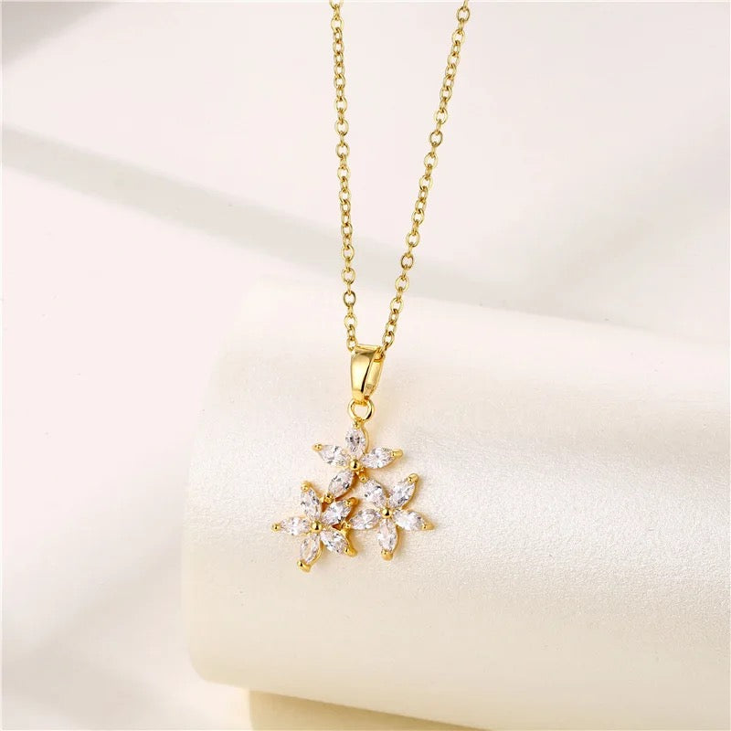 Three Flower Necklace