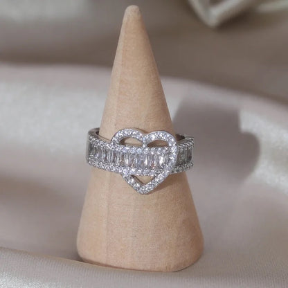 Love Heart Zircon Ring