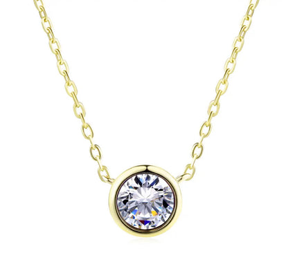 Circle Zirconia Pendant Necklace