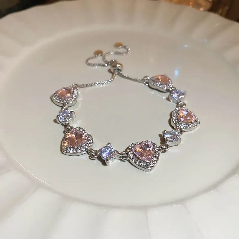 Zircon Heart Bracelet