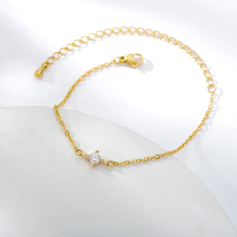 Bead Zircon Bracelet