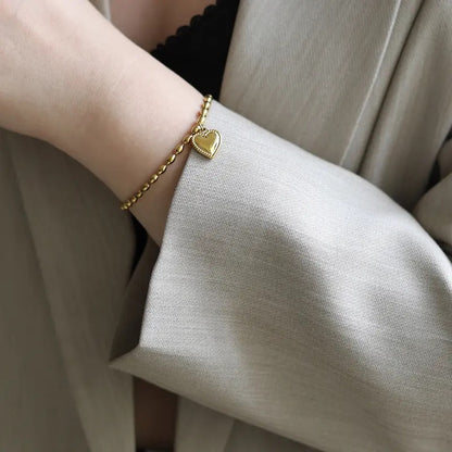 Gold Plated Heart Bracelet