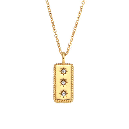 Star Zircon Pendant Necklace